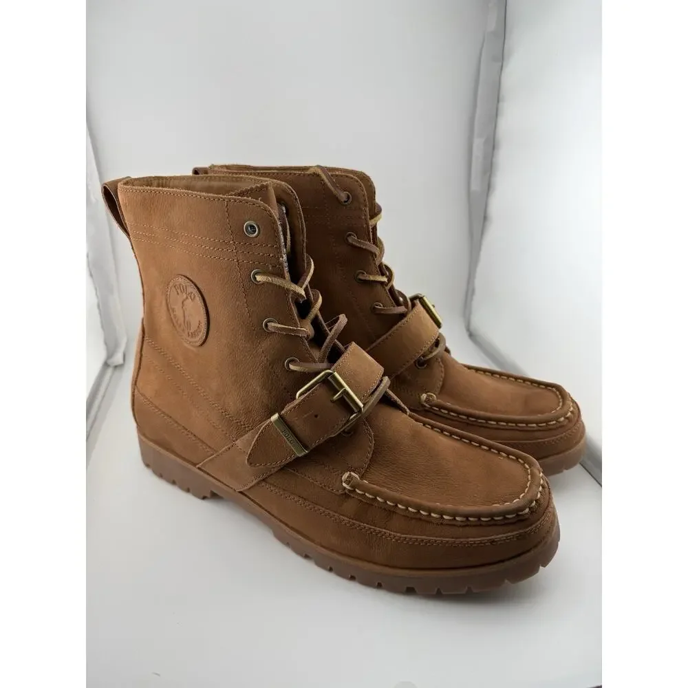 NWOB Ralph Lauren Polo Country Ranger Nubuck Tan Casual Hiker Boots Sizes 11